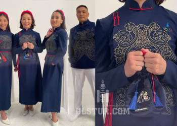 Манай тамирчдийн Олимпийн гангараа буюу Хятад хэв шинжтэй луун хээтэй дээл…