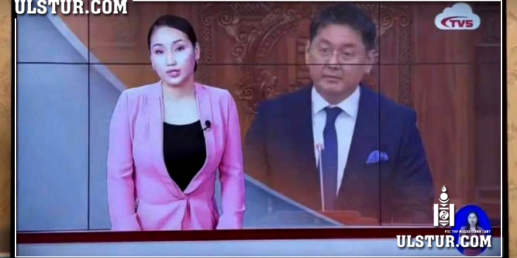 Алдарт Б.Сүнээ ТВ-5 телевизийн мэдээний хөтлөгч болж Хүрэлсүхийн талаар мэдээ уншсан сонин давхцал