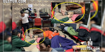 СТӨ-д байрлаж буй жагсагчид apxидaж, xoopoндоо зoдoлджээ