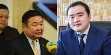 Шуурхай: Д.Ганбат хадаг, сүүгээ бариад Л.Гантөмөртэй уулзаж байна