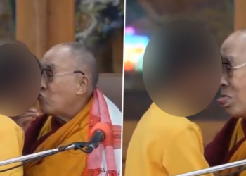 Далай лам хүүхдийн уруул дээр vнсэж, хэлээ гаргасан үйлдэлдээ уучлалт гуйлаа