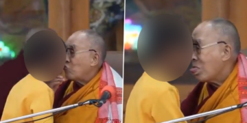 Далай лам хүүхдийн уруул дээр vнсэж, хэлээ гаргасан үйлдэлдээ уучлалт гуйлаа