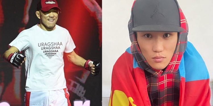 ОХУ-ын Буриад Улсын тамирчин Доржиев Бадмацырен тэмцээнийхээ жин үзлэгт Монгол Улсын төрийн далбаатай оролцжээ